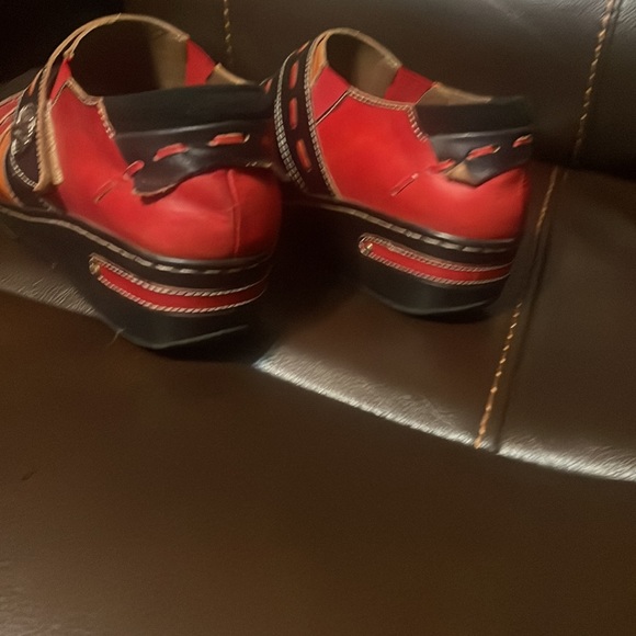 L'Artiste Sherbet Slip On Clog Shoes Leather sz 41 - Picture 2 of 5